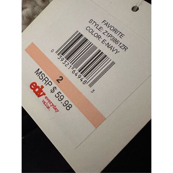 NEW WITH TAGS NWT Ellen Tracy Betty Wide Leg Dress Pants NAVY BLUE SIZE 2 - Picture 4 of 9